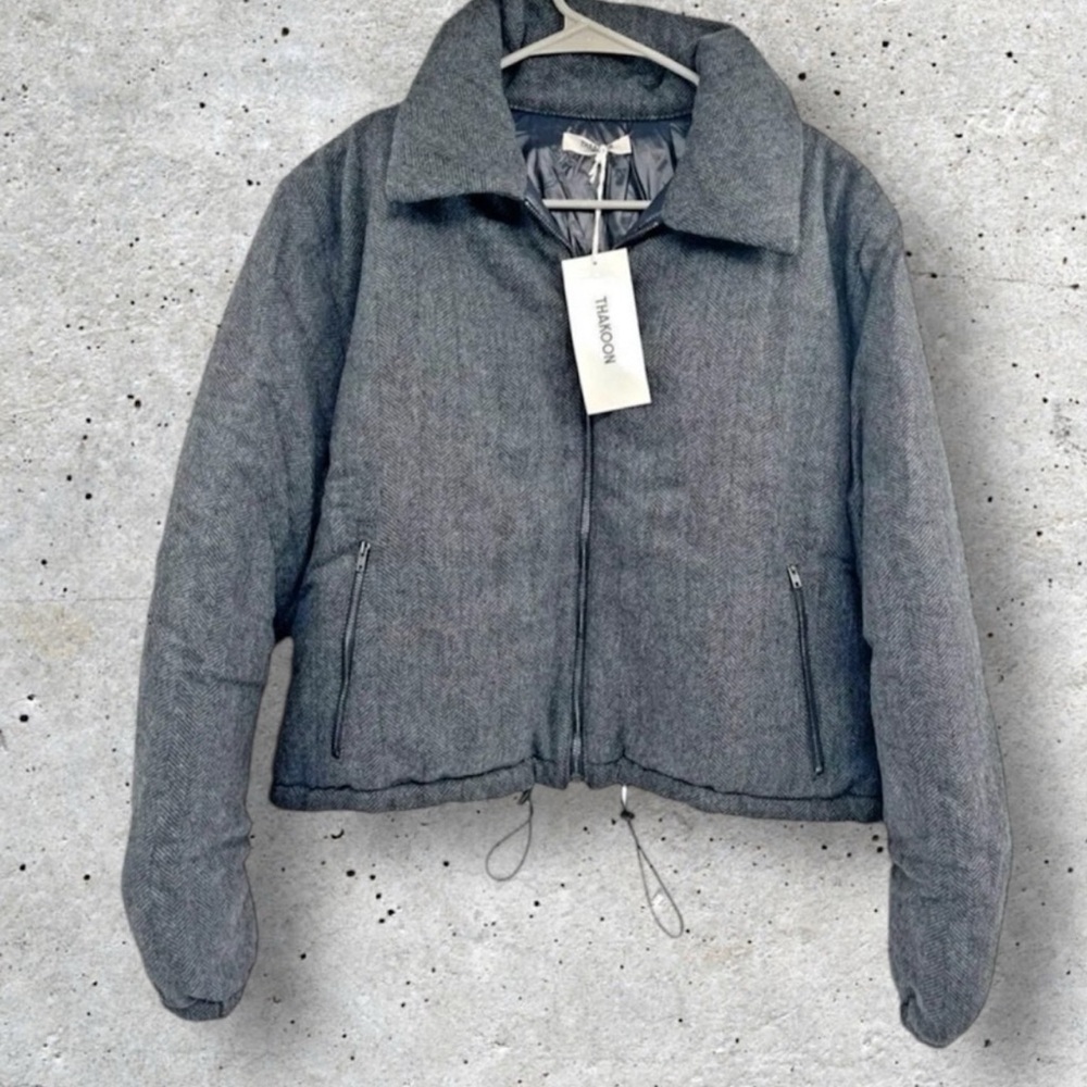 $395 NWT Thakoon Gray Reversible Women's Jacket